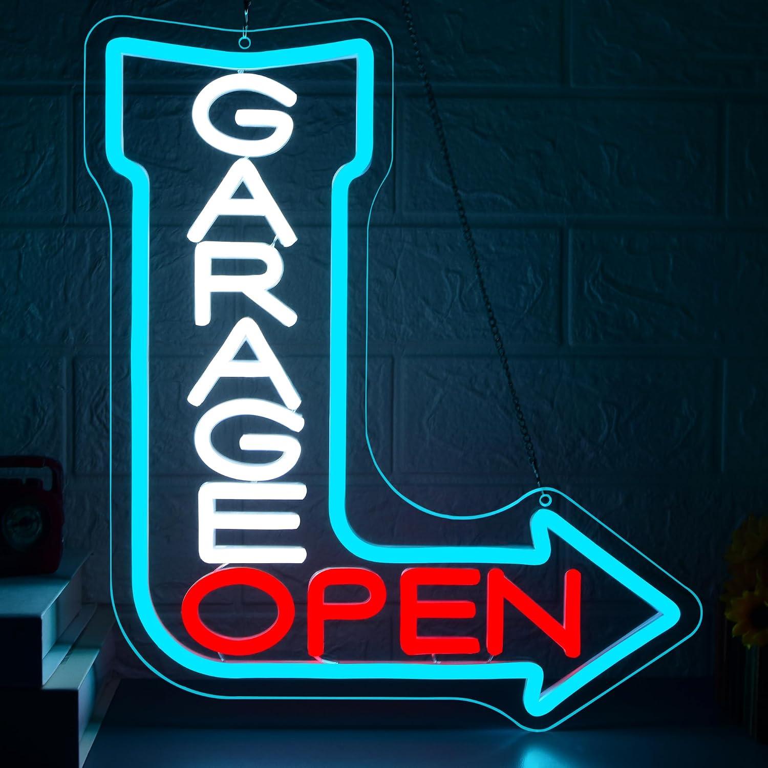 Auto Repair Shop Open - Неоновая вывеска «Открыто» для гаража, USB-светильник